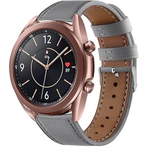 Strap-it Samsung Galaxy Watch 3 bandje leer 41mm (grijs)