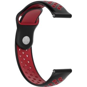 Strap-it Horlogeband 22mm sport universeel (zwart/rood)