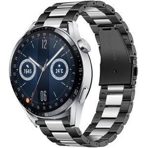 Strap-it Huawei Watch GT 3 46mm stalen band (zwart/zilver)