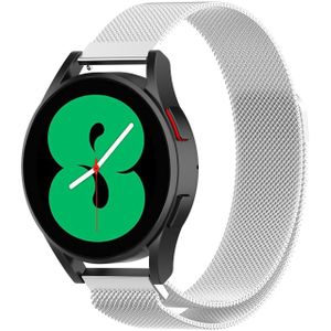 Strap-it Samsung Galaxy Watch 4 - 44mm Milanese band (zilver)