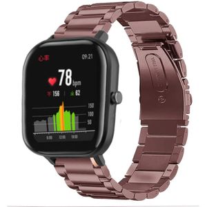 Strap-it Xiaomi Amazfit GTS stalen band (brons-goud)