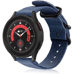 Strap-it Samsung Galaxy Watch 5 Pro nylon gesp band (blauw)