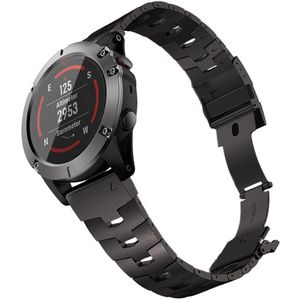 Strap-it Garmin Fenix 5x / 6x titanium bandje (grafiet)