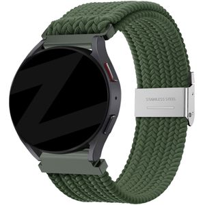 Bandz Huawei Watch gevlochten nylon band (olijfgroen)