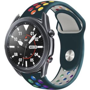 Strap-it Samsung Galaxy Watch 3 sport band 45mm (dennengroen/kleurrijk)