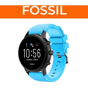 Strap-it Siliconen bandje voor Fossil smartwatches (lichtblauw)