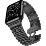Strap-it Apple Watch Presidential stalen band (zwart)