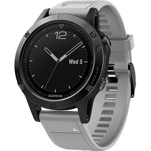 Strap-it Garmin Fenix 8 - 47mm siliconen bandje (grijs)