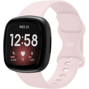 Strap-it Fitbit Sense 2 siliconen classic bandje (zandroze)