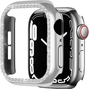 Strap-it Apple Watch 7 Diamond PC hard case 41mm (zilver)