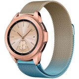 Strap-it Samsung Galaxy Watch Milanese band 42mm (blauw/goud)