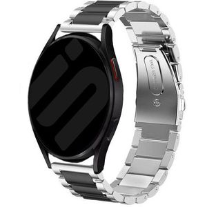 Strap-it Samsung Galaxy Watch 6 Classic 47mm stalen band (zilver/zwart)
