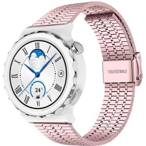 Strap-it Huawei Watch GT 3 Pro 43mm luxe stalen bandje (roze)
