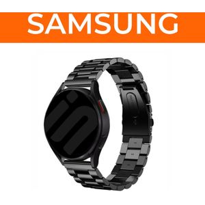 Strap-it Stalen band voor Samsung smartwatches (zwart)