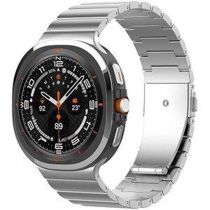 Strap-it Samsung Galaxy Watch Ultra 'One Bead' titanium band (zilver)