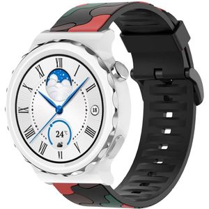 Strap-it Huawei Watch GT 3 Pro 43mm camouflage band (rood)