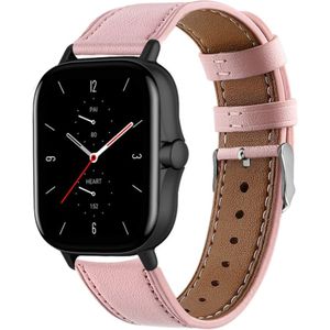 Strap-it Amazfit GTS 2 bandje leer (roze)