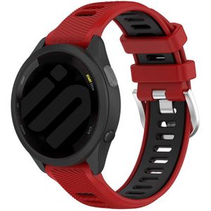 Strap-it Garmin  Vivoactive 5 sport gesp bandje (rood/zwart)