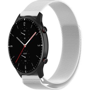Strap-it Amazfit GTR 2 Milanese band (zilver)
