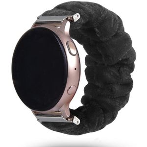 Strap-it Samsung Galaxy Watch 6-44mm Scrunchie bandje (zwart)