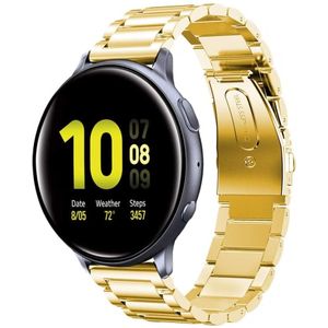 Strap-it Samsung Galaxy Watch Active stalen band (goud)