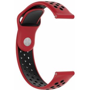 Strap-it Horlogeband 22mm sport universeel (rood/zwart)