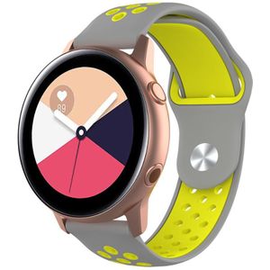 Strap-it Samsung Galaxy Watch Active sport band (grijs geel)