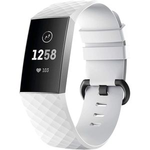 Strap-it Fitbit Charge 4 silicone band (wit)