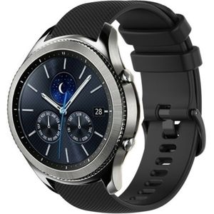 Strap-it Samsung Gear S3 luxe siliconen bandje (zwart)