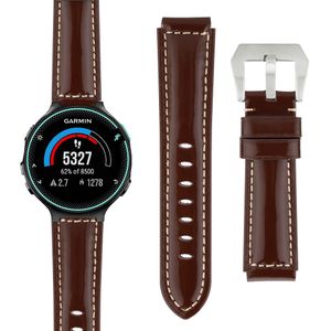 Strap-it Garmin Forerunner 735xt leren bandje (bruin)