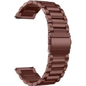Strap-it Stalen horlogeband 22mm - universeel -brons/goud