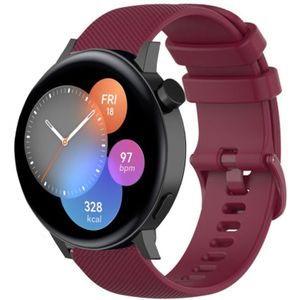 Strap-it Huawei Watch GT 3 42mm Luxe Siliconen bandje (donkerrood)