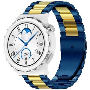 Strap-it Huawei Watch GT 3 Pro 43mm stalen band (blauw/goud)