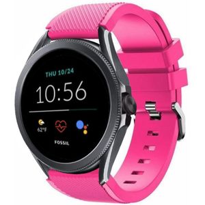 Strap-it Fossil Gen 5e - 44mm siliconen bandje (knalroze)