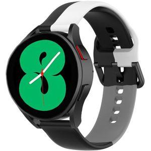 Strap-it Samsung Galaxy Watch 4 44mm triple sport band (zwart-wit-grijs)