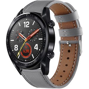 Strap-it Huawei Watch GT 2 bandje leer (grijs)