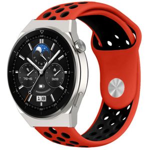 Strap-it Huawei Watch GT 3 Pro 46mm sport band (rood/zwart)