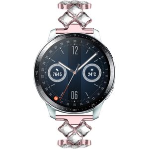 Strap-it Steel Diamond Huawei Watch GT 3 46mm bandje (roze)