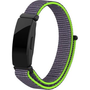 Strap-it Fitbit Inspire nylon bandje (groen)