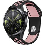 Strap-it Huawei Watch GT 3 46mm sport band (zwart/roze)