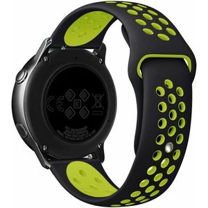 Strap-it Huawei Watch GT 4 - 41mm sport band - zwart/geel