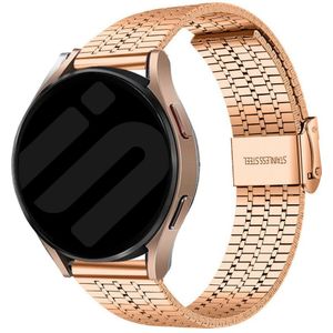 Strap-it Samsung smartwatch roestvrij stalen band (rosé goud)