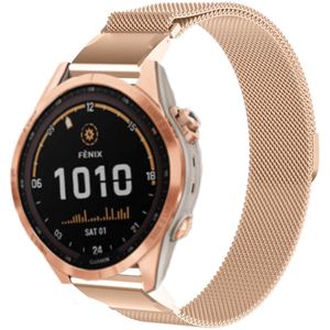 Strap-it Garmin Fenix 7s Milanese band (rosé goud)