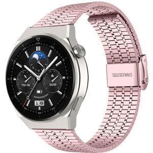 Strap-it Huawei Watch GT 3 Pro 46mm roestvrij stalen band (rosé pink)