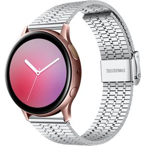 Strap-it Samsung Galaxy Watch Active roestvrij stalen band (zilver)