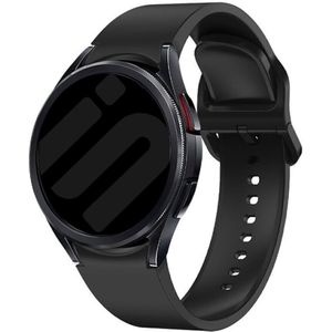 Strap-it Samsung Galaxy Watch 7 - 40mm 'One push' siliconen band (zwart)