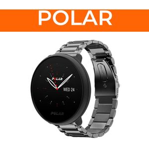 Strap-it Titanium bandje (grafiet) voor Polar smartwatches