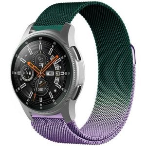 Strap-it Samsung Galaxy Watch Milanese band 46mm (paars/groen)
