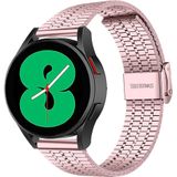 Strap-it Samsung Galaxy Watch 4 - 44mm roestvrij stalen band (rosé pink)