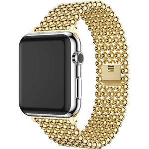 Strap-it Apple Watch 8 stalen kralen band (goud)